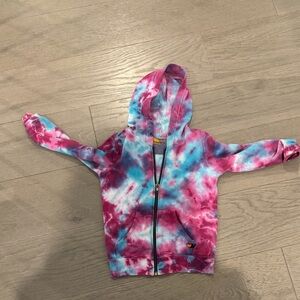 Aviator Nation Kids Tie-Dye Hoodie - Pink and Blue